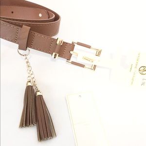 NWT Belt | Rose Gold tone accents & Tassels L/XL
